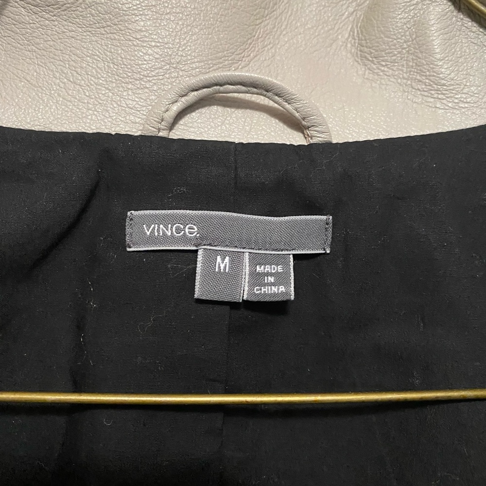 NWOT Vince Women’s Grey Lamb Leather Jacket - Picture 5 of 9